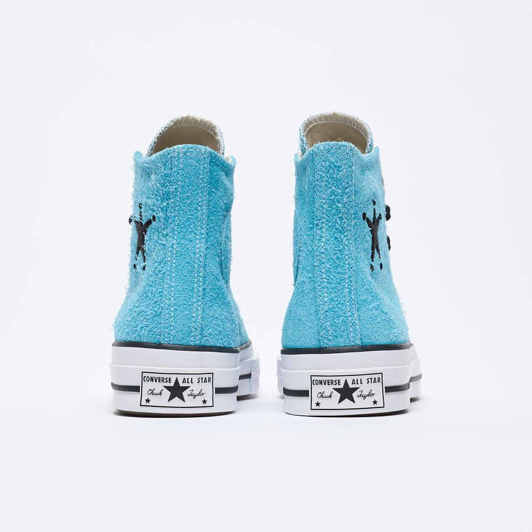 Stüssy x Converse - Chuck 70 Hi "Hairy Suede" (Sky Blue)