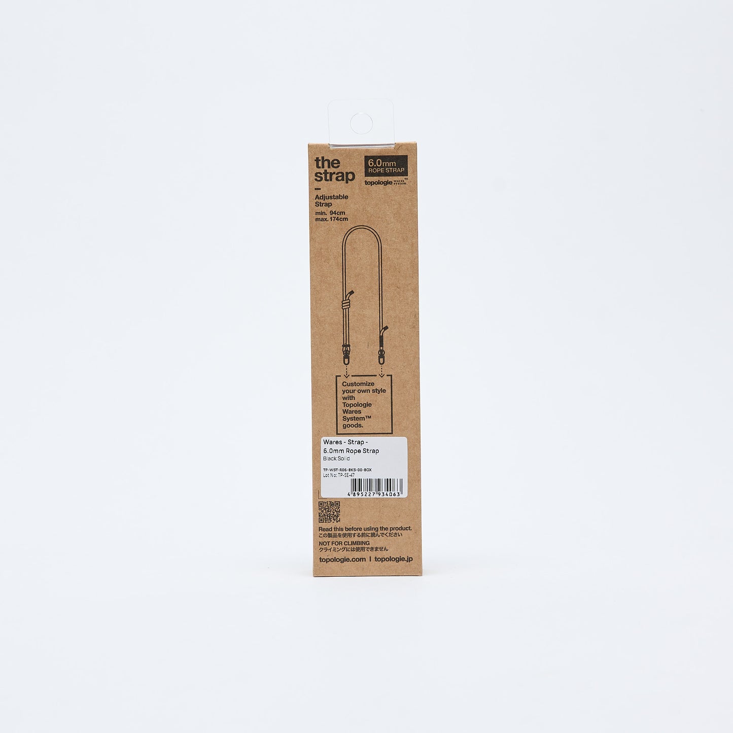 Topologie - Wares Straps 6.0mm Rope Strap (Black Solid)