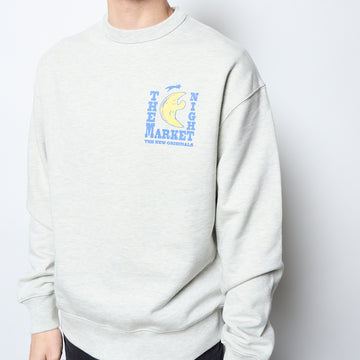The New Originals - Freddy Moon Graphic Crewneck (Light Grey Melange)