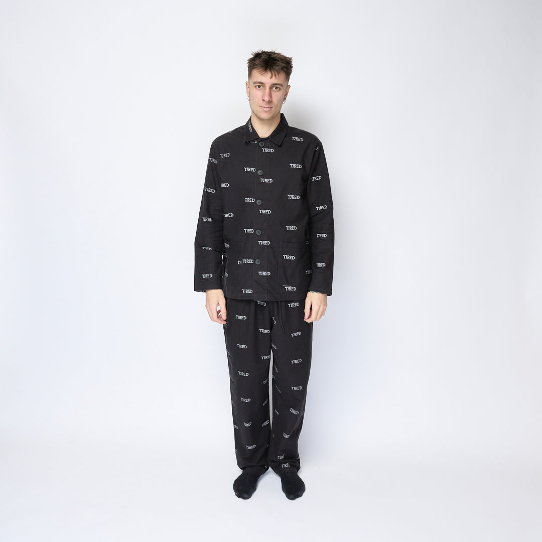 Tired Skateboards - Bones Pyjama Set (Black)