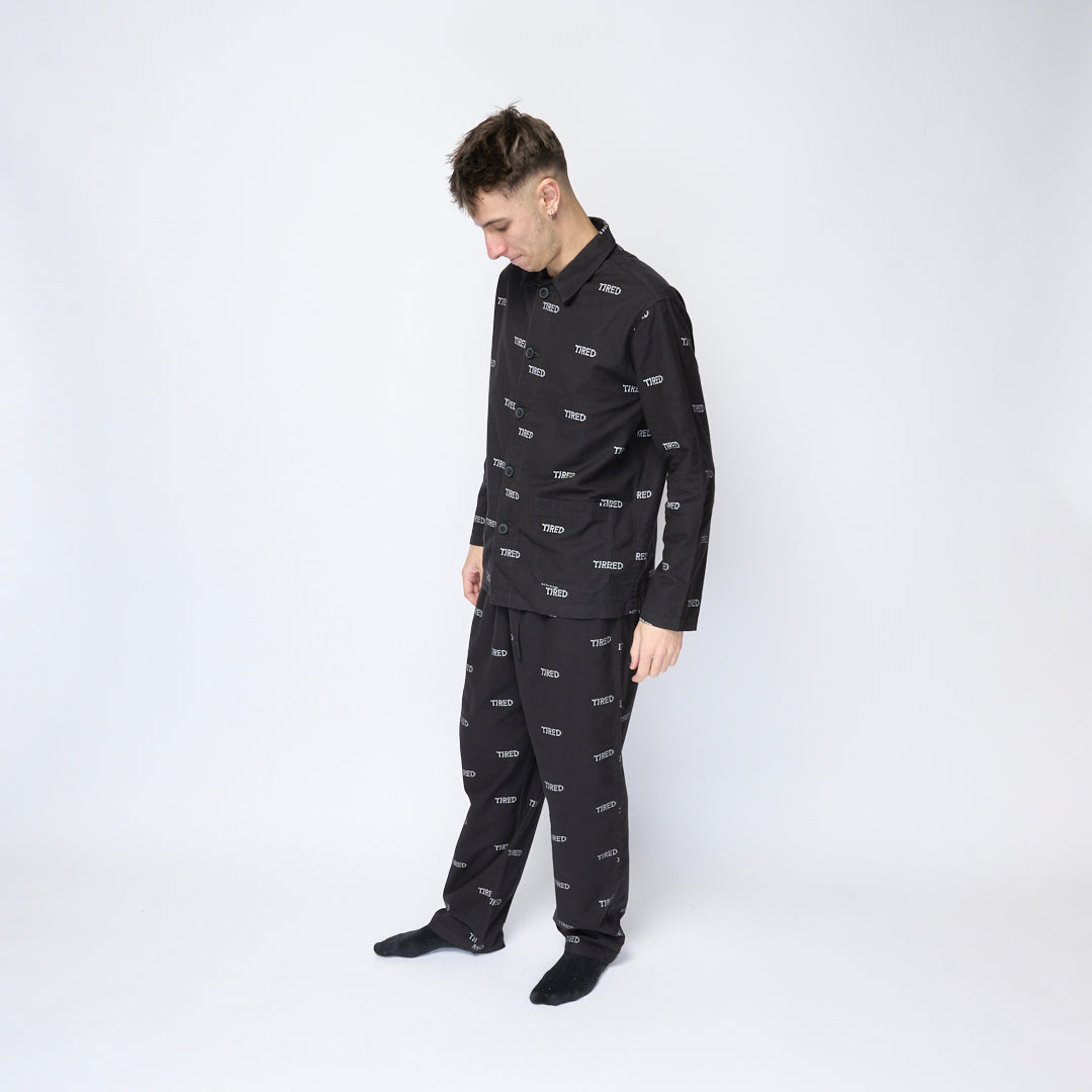 Tired Skateboards - Bones Pyjama Set (Black)