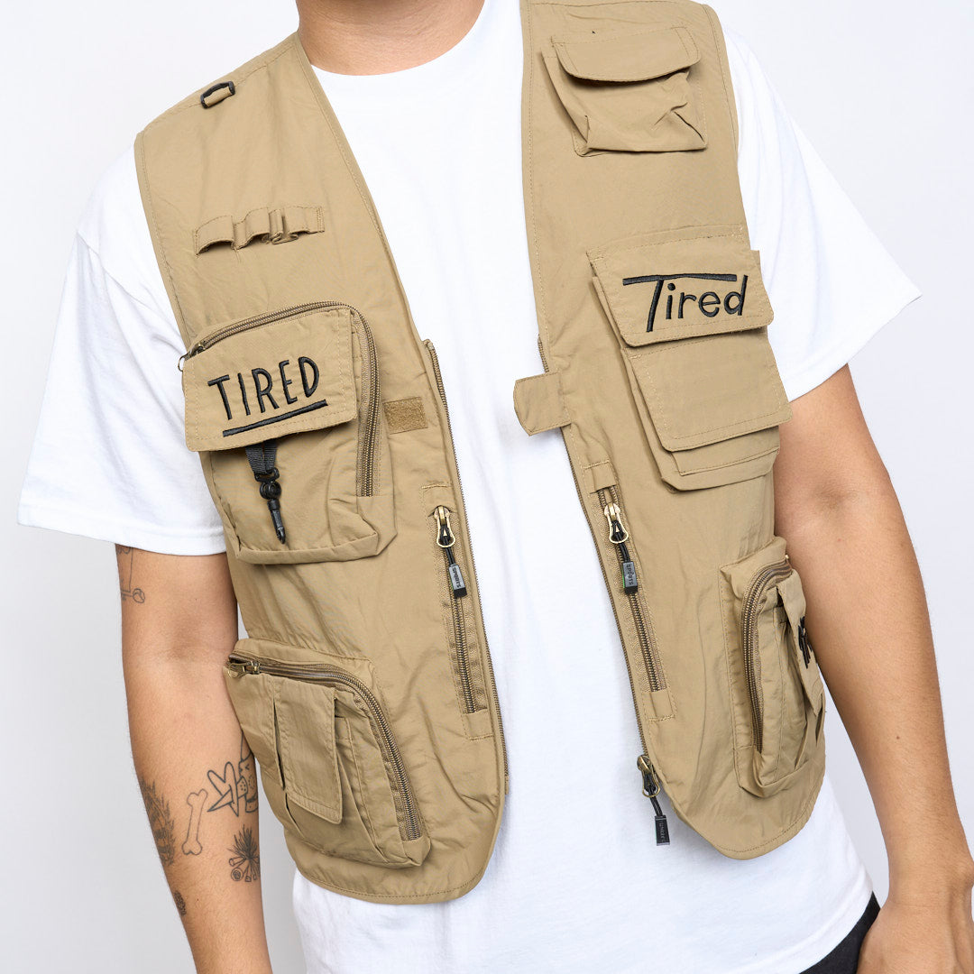 Tired Skateboards - OG Fishing Vest (Khaki)