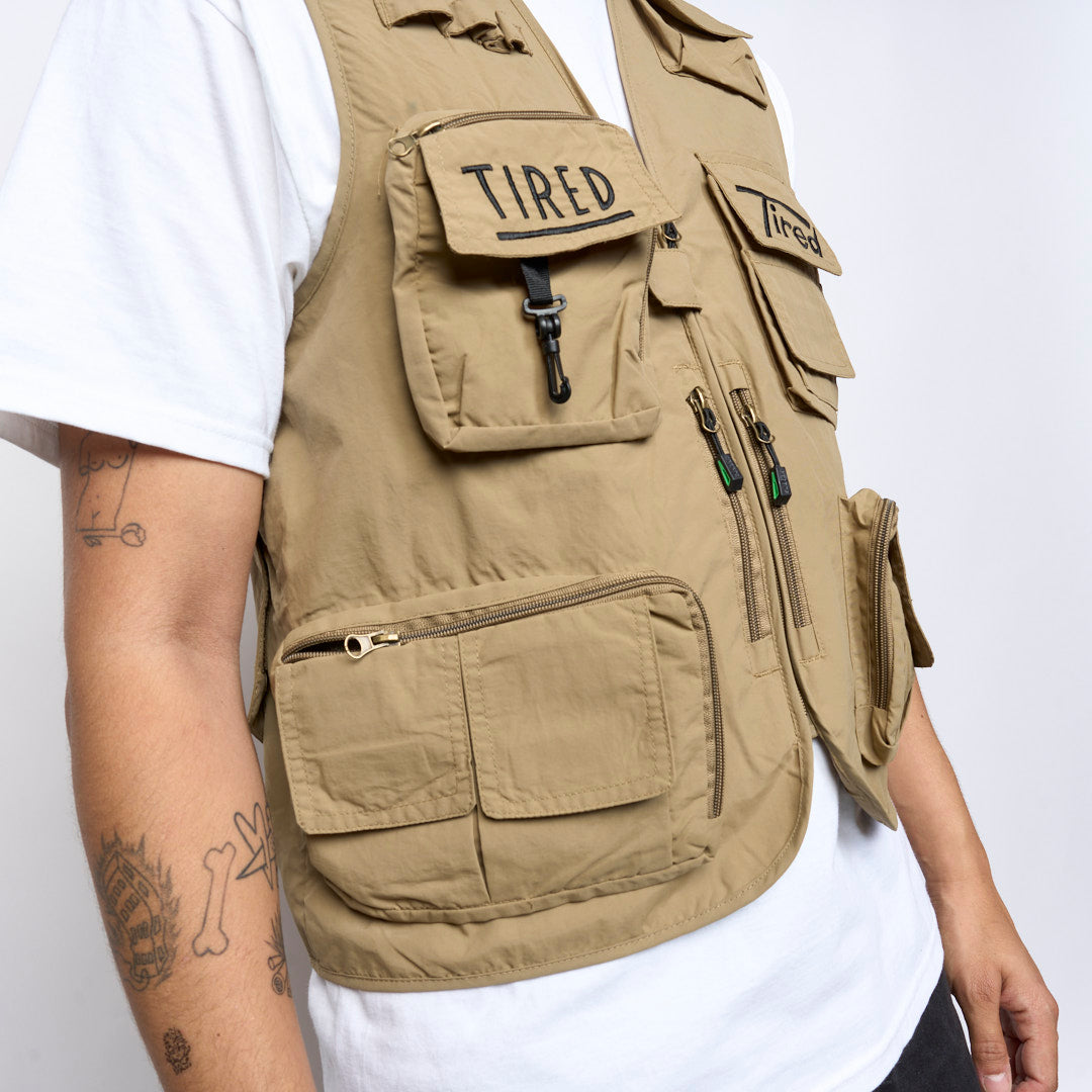 Tired Skateboards - OG Fishing Vest (Khaki)