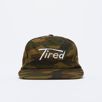 Tired Skateboards - Old Mobil 5 panel Cap USA (Camo)