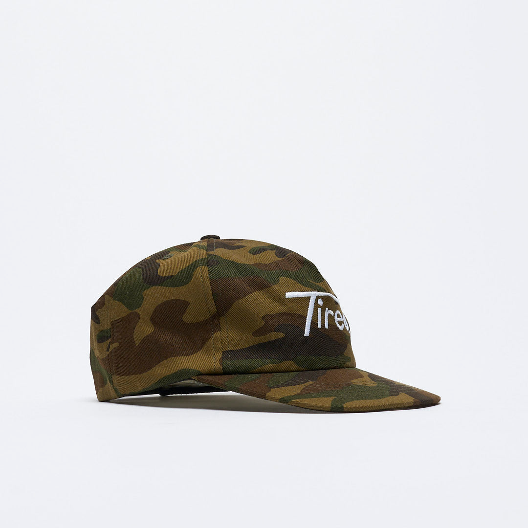 Tired Skateboards - Old Mobil 5 panel Cap USA (Camo)