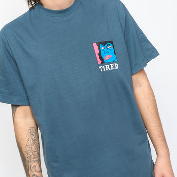 Tired Skateboards - Thumb Down SS Organic Tee (Orion Blue)