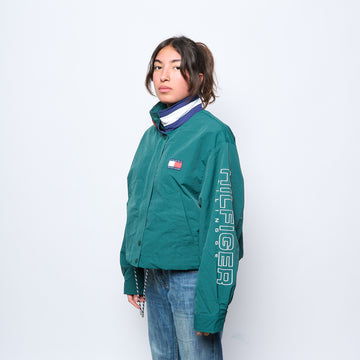 Tommy Hilfiger Sailing Signature Cropped Regatta Jacket (Ornamental Green)