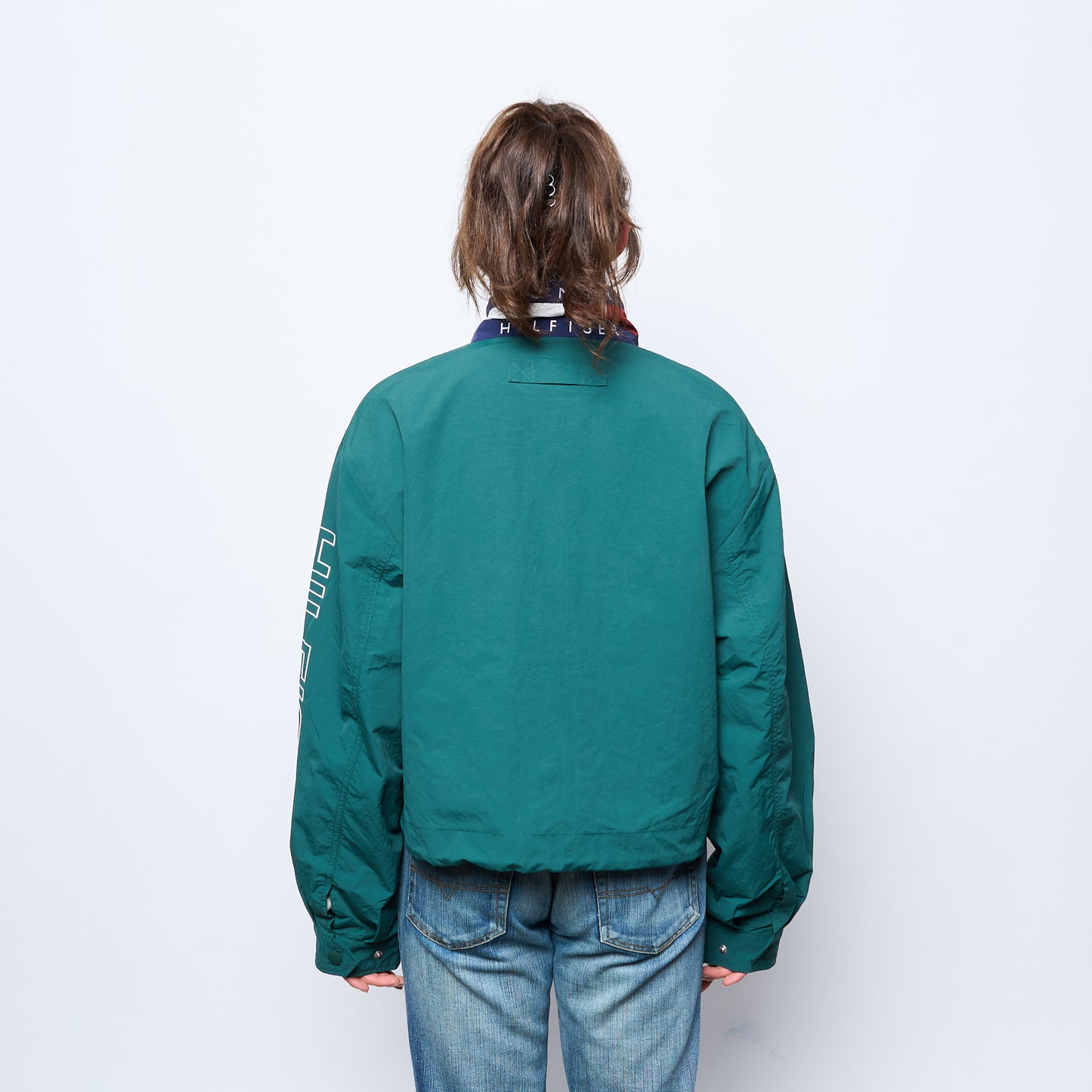 Tommy Hilfiger Sailing Signature Cropped Regatta Jacket (Ornamental Green)