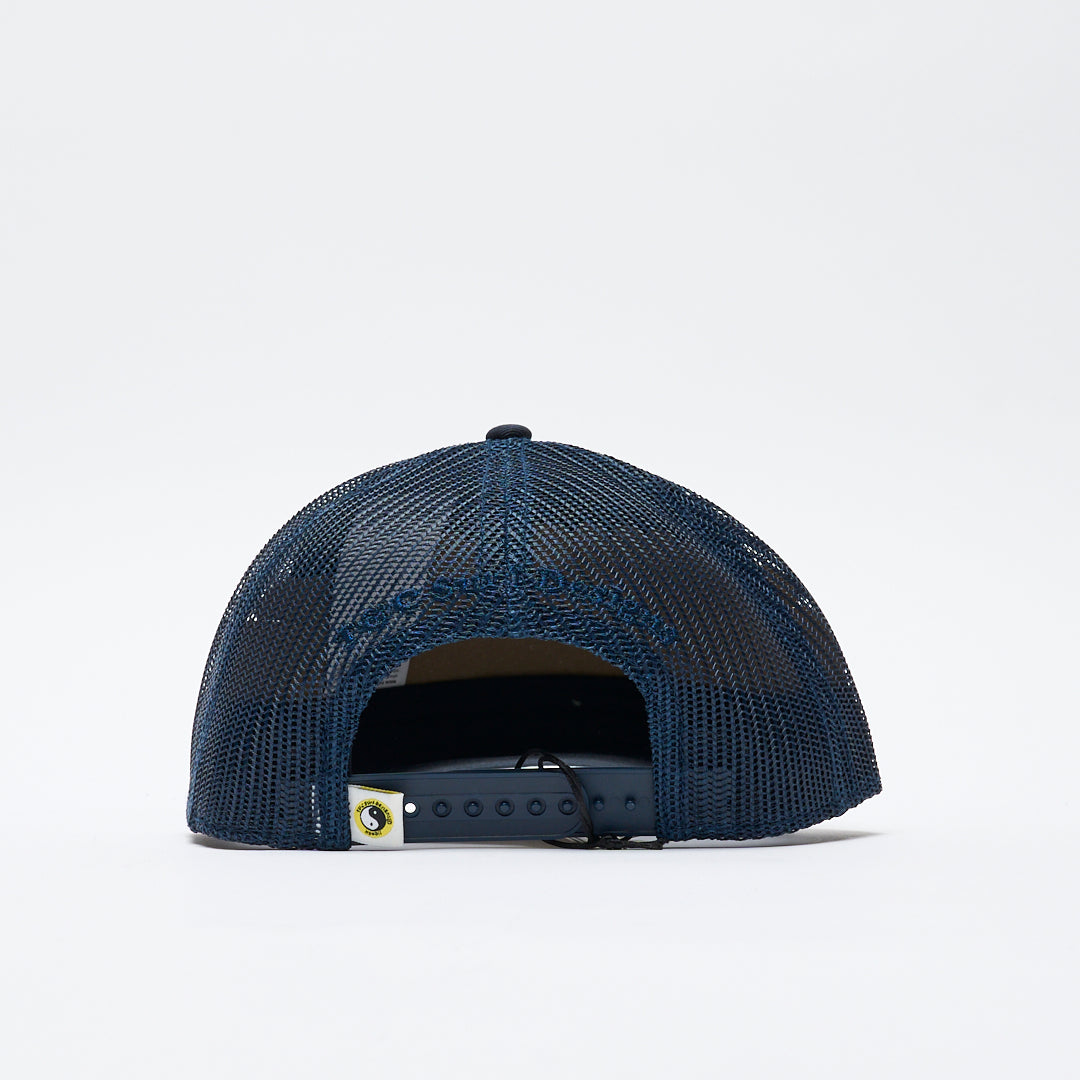 Town & Country T&C - YY Trucker Cap (Dark Navy Royal Blue Yellow logo)