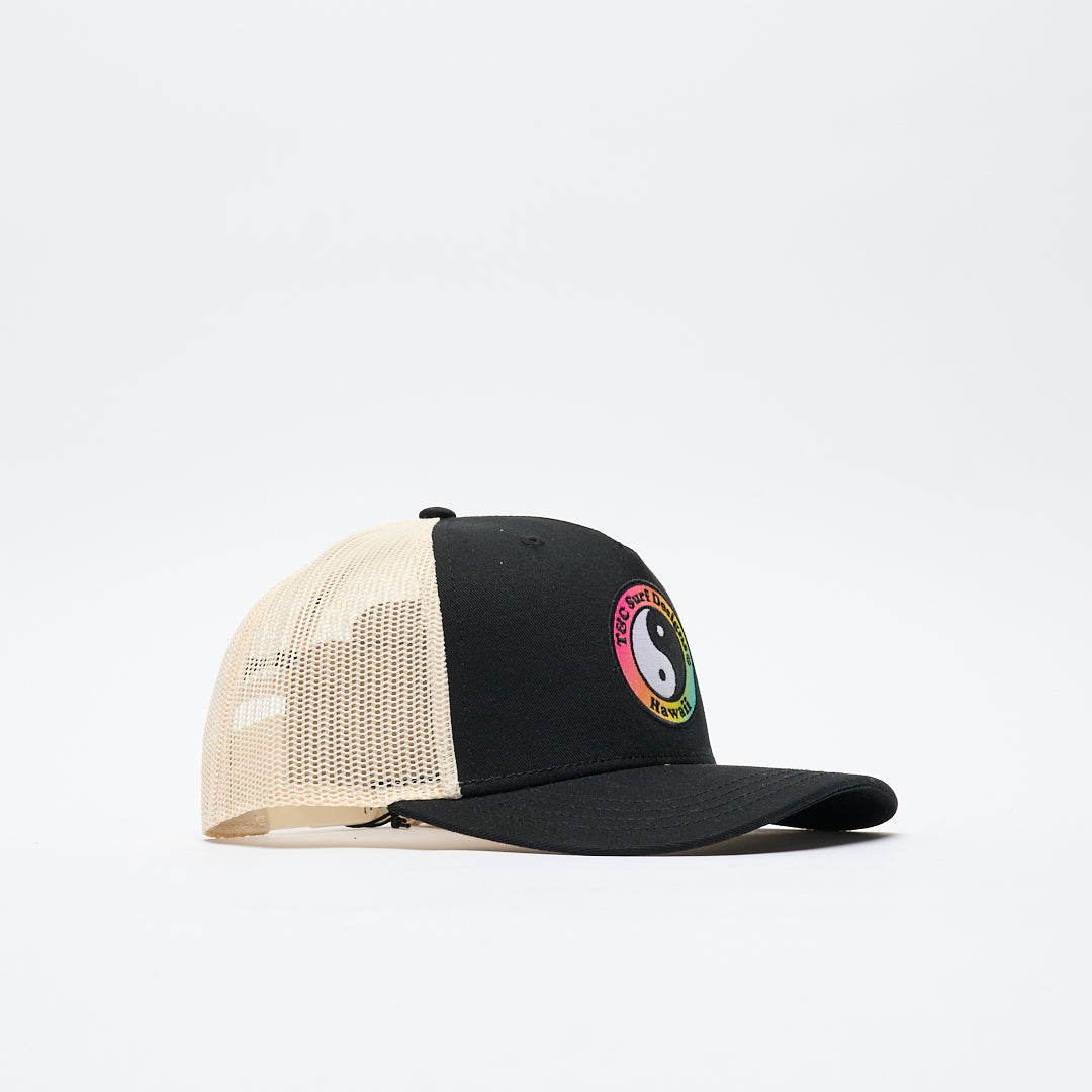 Town & Country T&C -  YY Trucker Cap (Black Off White Gradient logo)