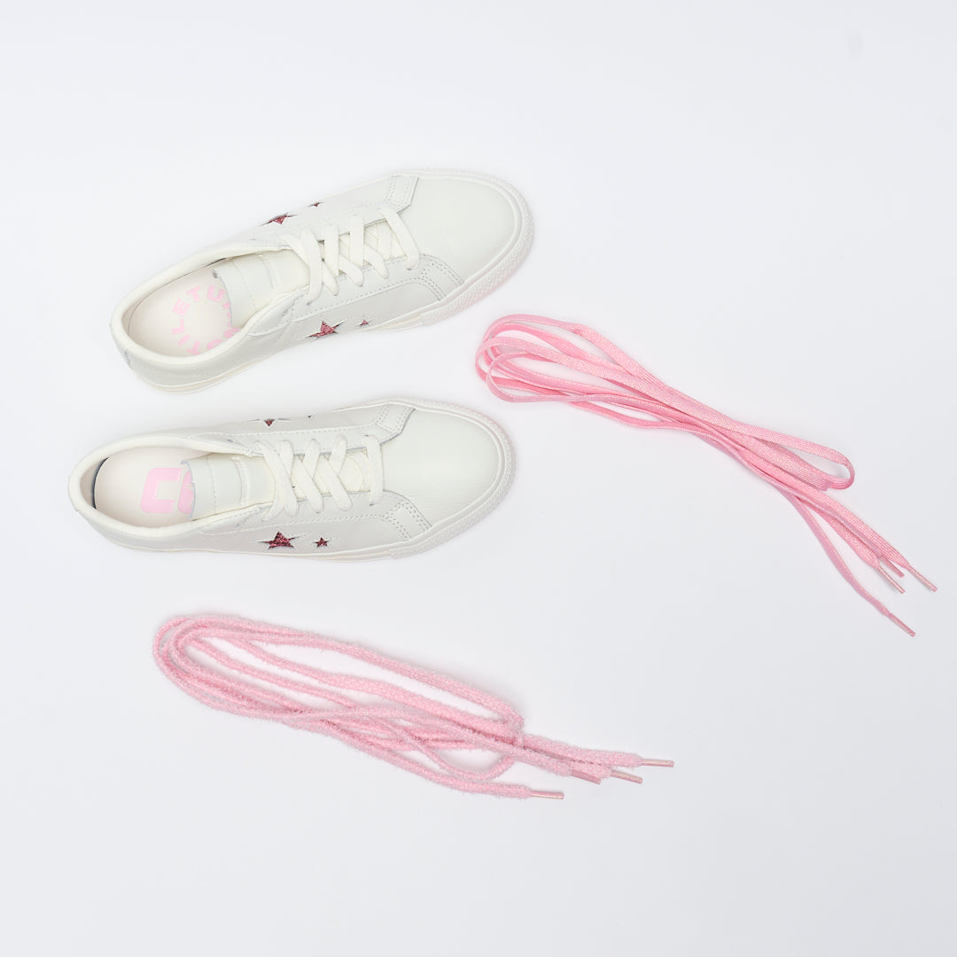 Turnstile x Converse - One Star Pro OX  (White/Pink/White)