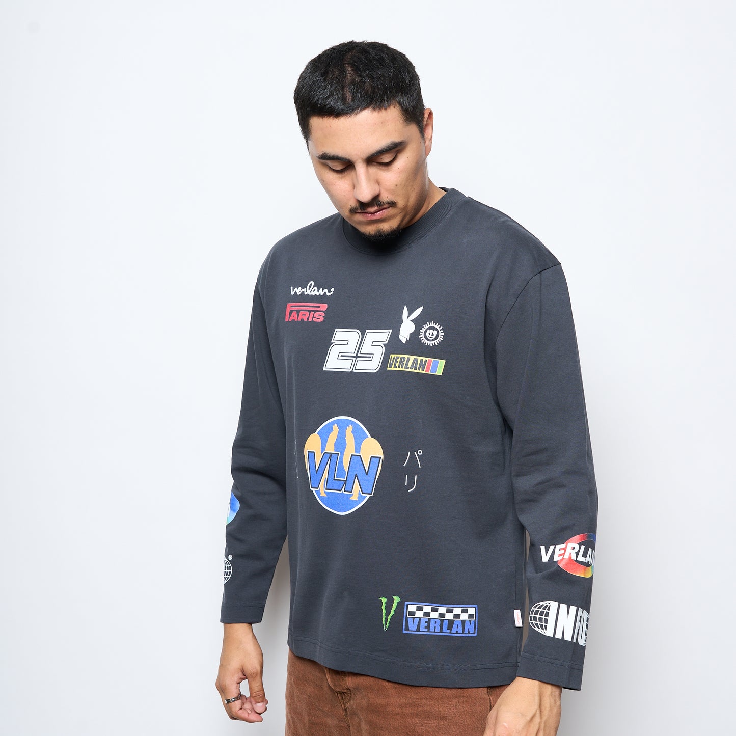 Verlan - Racing Long Sleeves T-Shirts (Faded Black)