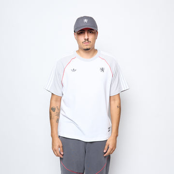 Wallstreet Skateshop x ADIDAS Skateboarding - Football Jersey (White/Light Solid Grey/Active Pink)