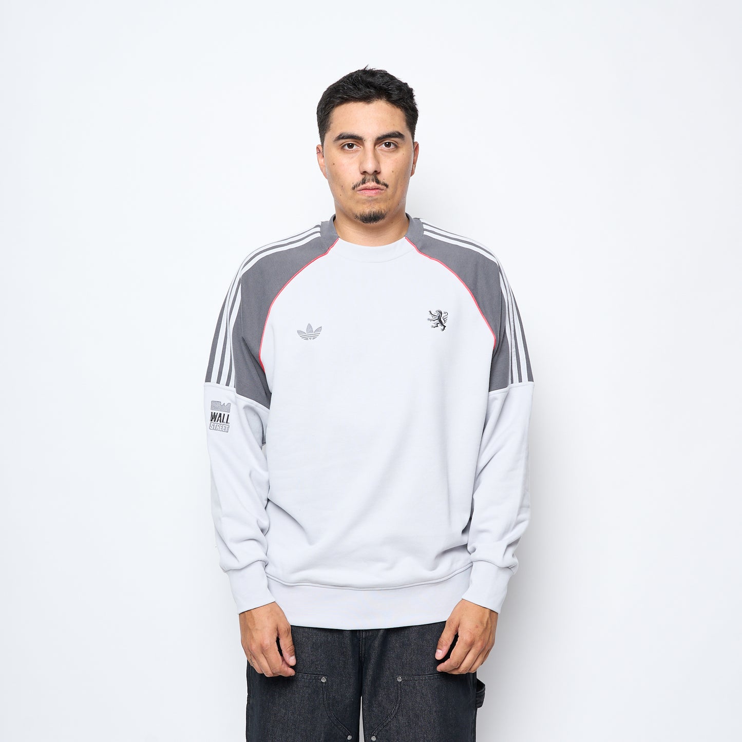 Wallstreet Skateshop x ADIDAS Skateboarding - WS OL Crewneck (Light Solid Grey)