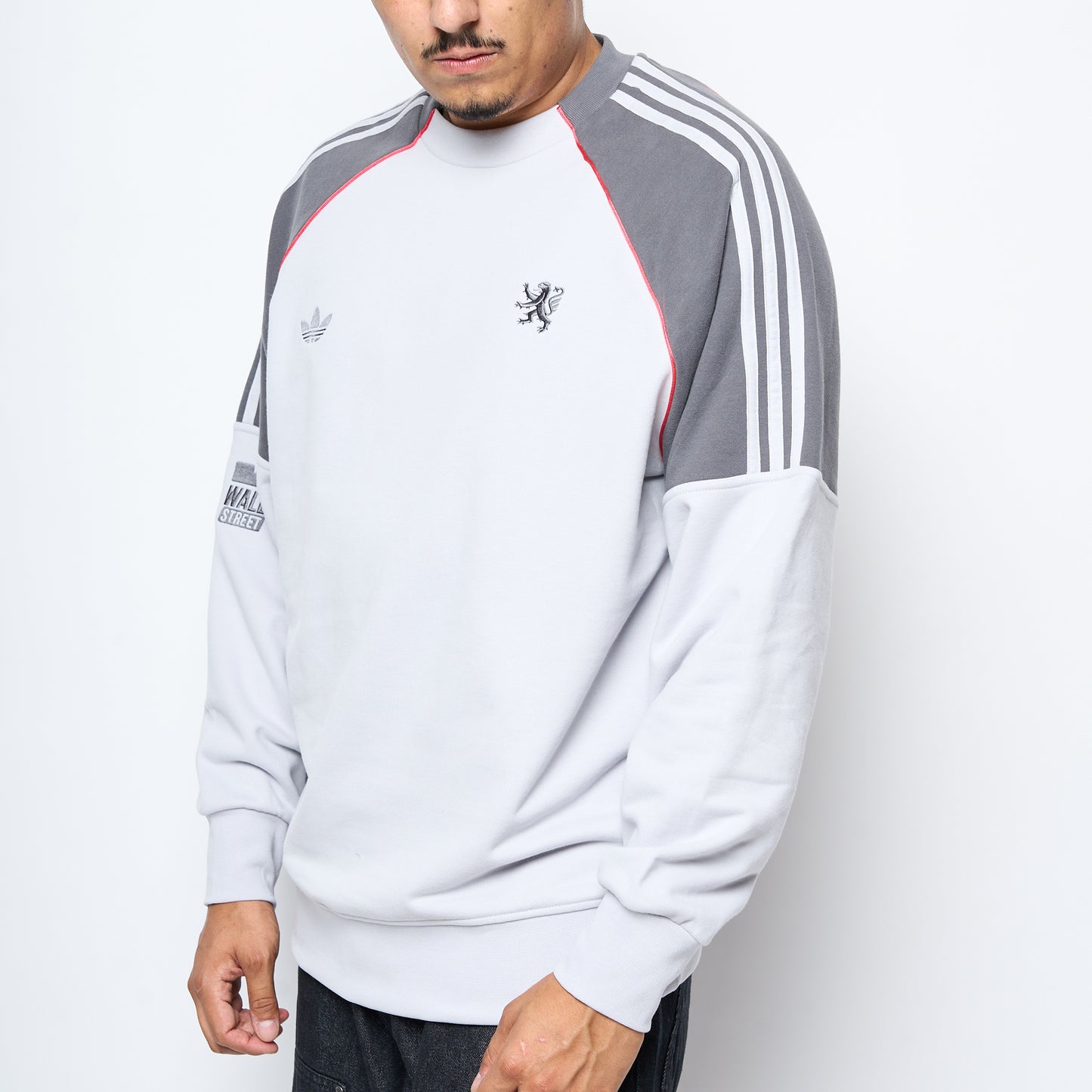 Wallstreet Skateshop x ADIDAS Skateboarding - WS OL Crewneck (Light Solid Grey)