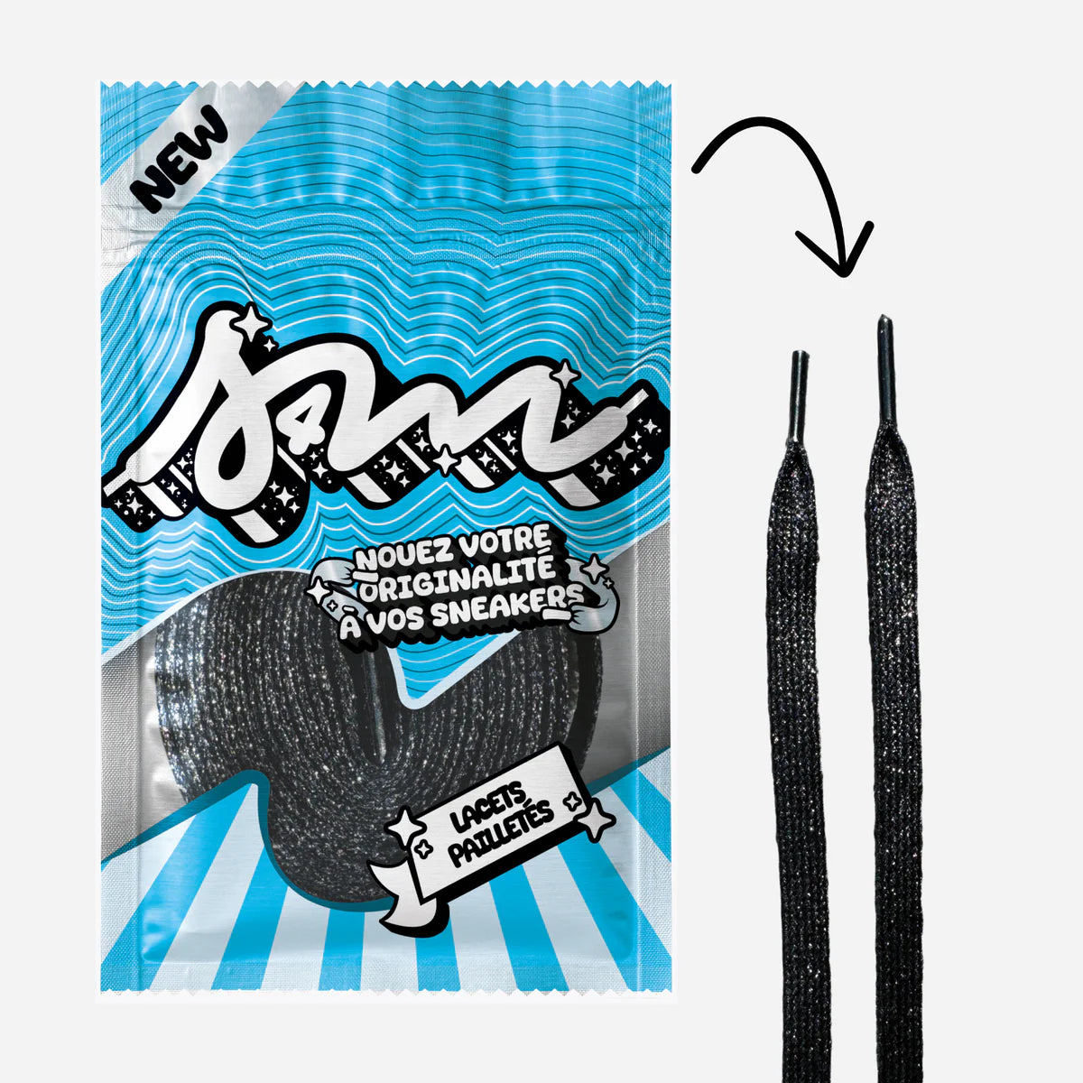 Laces - Sell 4 Me - Glittery Lace (Black)