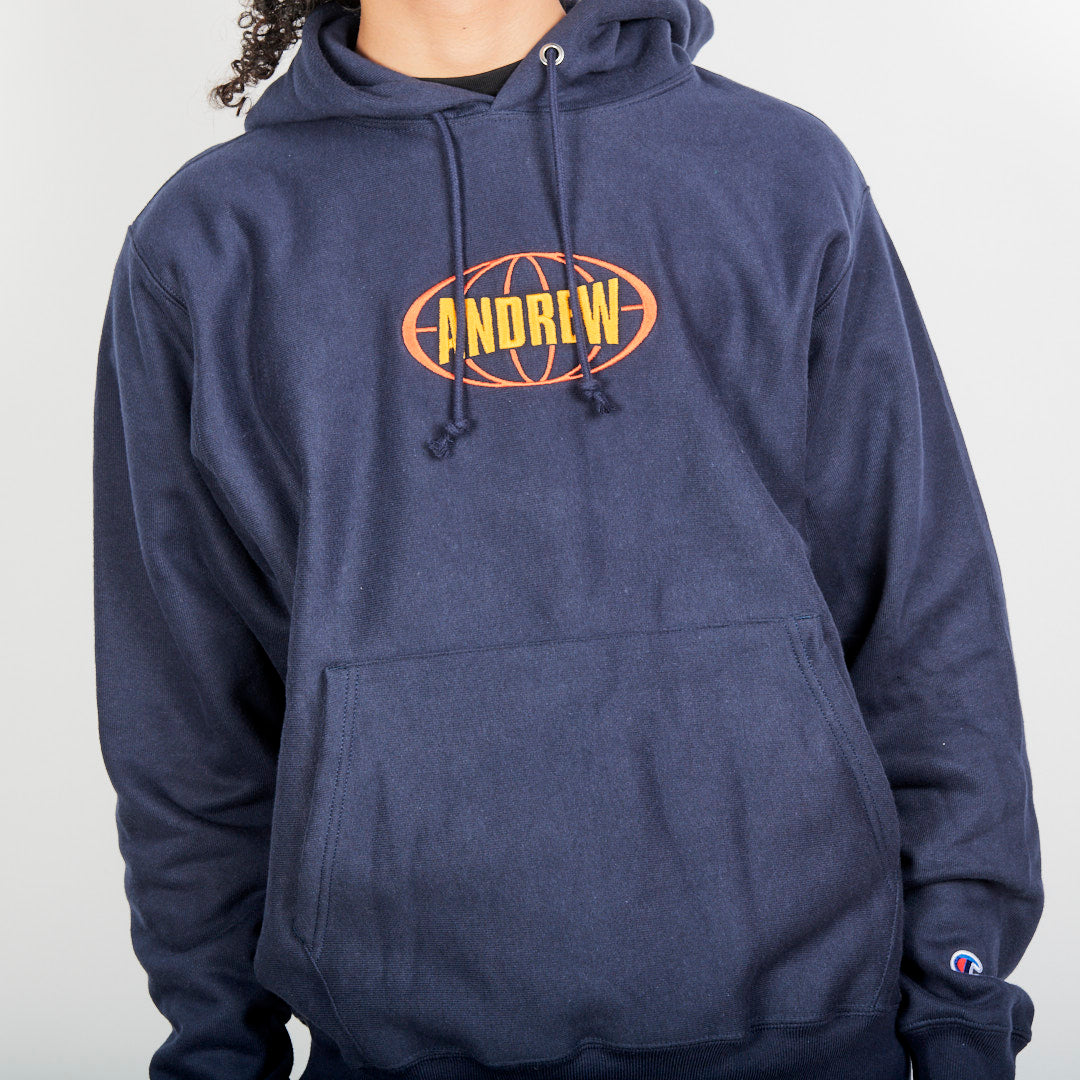 Andrew Globe Hoodie - Navy