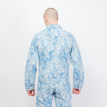 Aries Arise Cartoon Trucker Jacket - Pale Wash