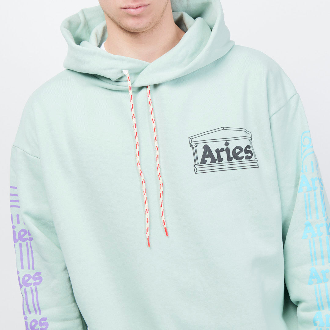 Aries Arise Column Hoodie - Pale Mint