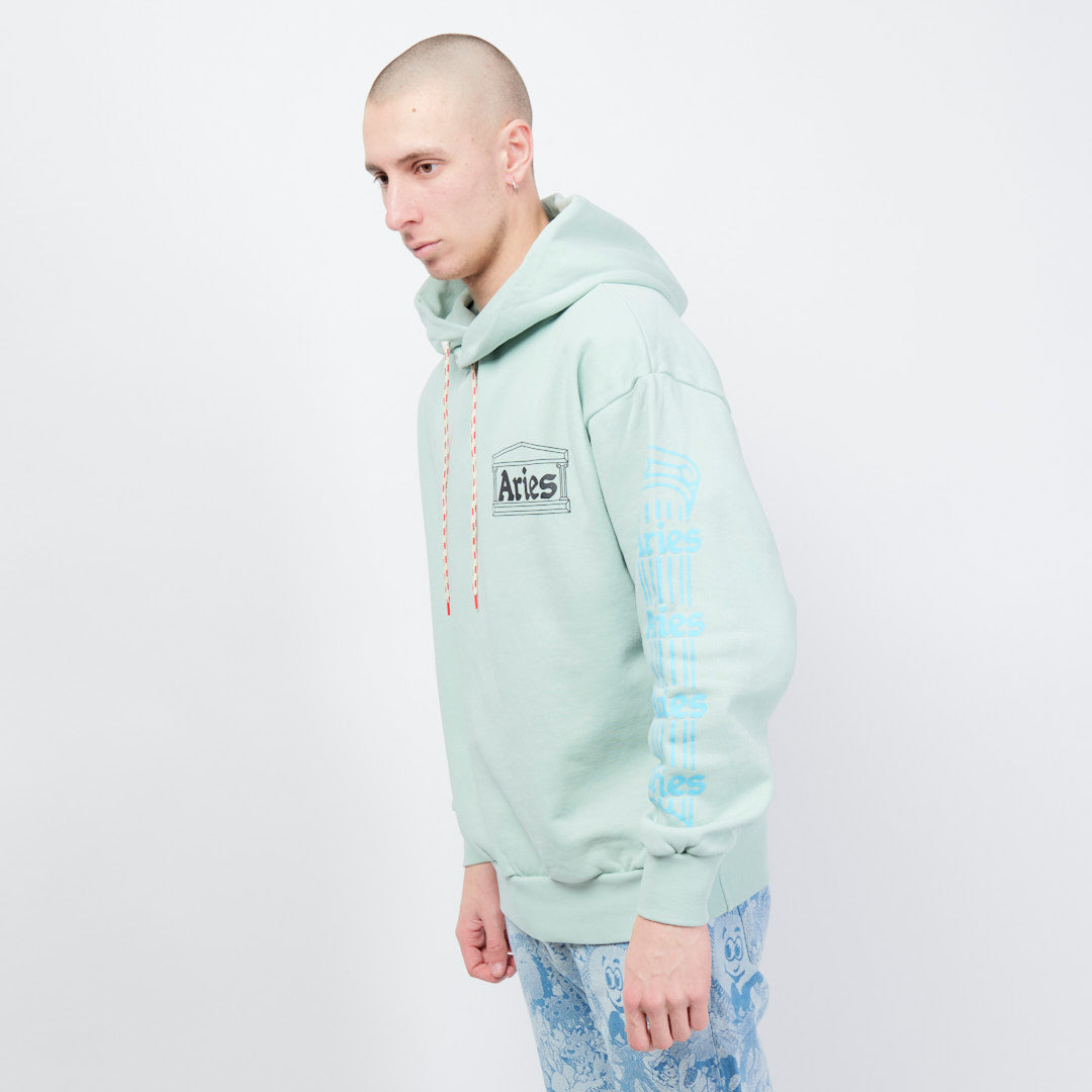 Aries Arise Column Hoodie - Pale Mint