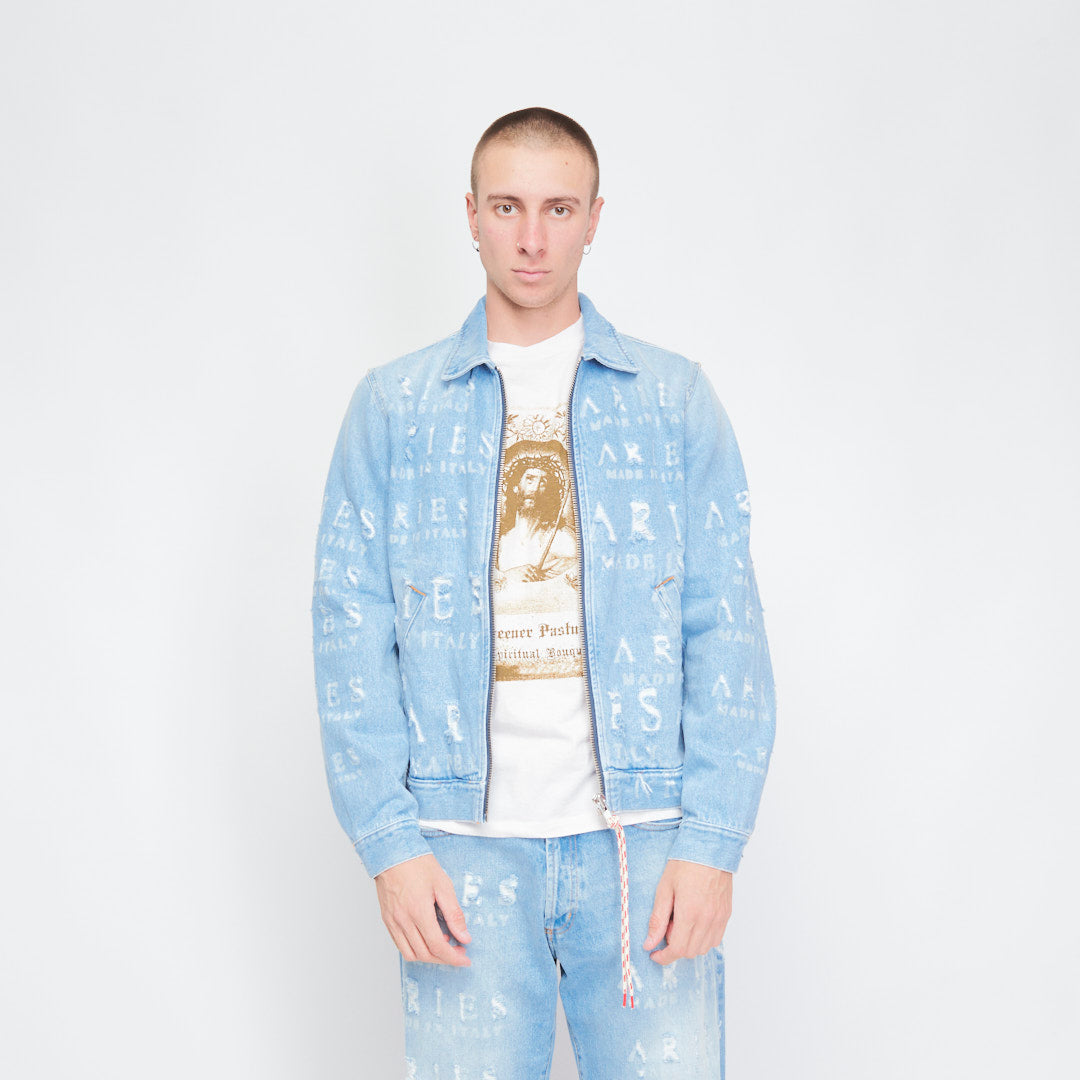 Aries - Destroyed Jeans Jacket (Blue)