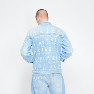 Aries - Destroyed Jeans Jacket (Blue)