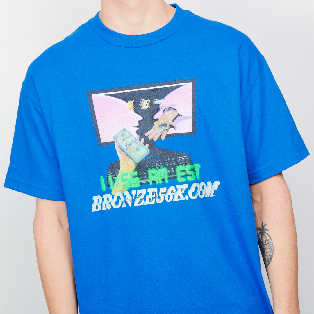 Bronze 56K 11:56AM Tee - Royal Blue