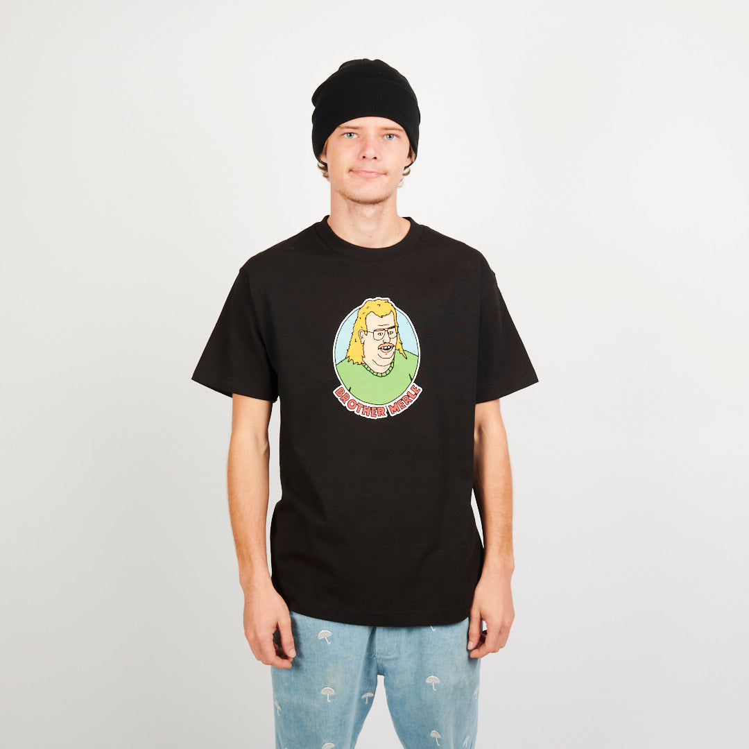 Brother Merle T-Shirt SS Crew Merle - Black