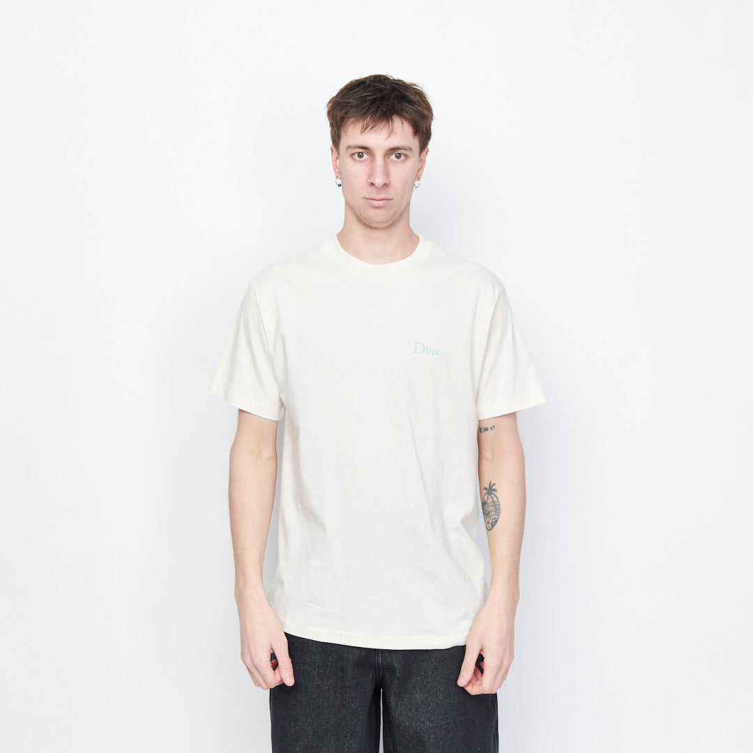 Dime MTL - Classic Small Logo T-Shirt (Rice)