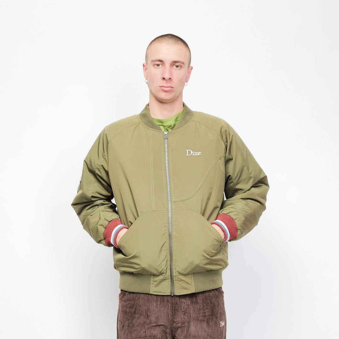 DIME - Velcro Patch Bomber Jacket (Asparagus)