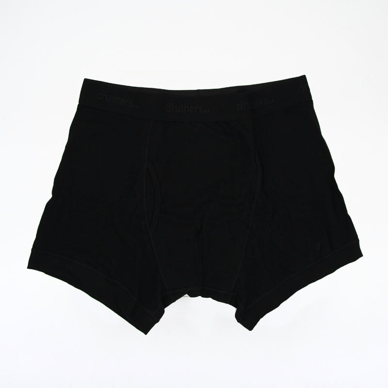 Druthers Organic Cotton Boxer Briefs - Black