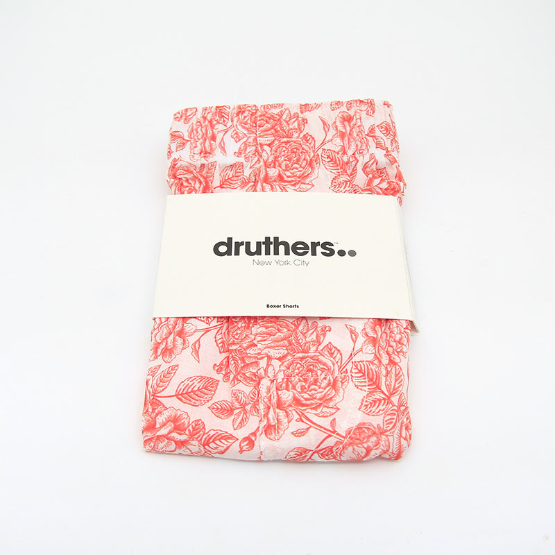 Druthers Organic Cotton Roses Boxer Shorts - White