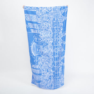 Fucking Awesome - Large Print Outline Towel (White/Blue)