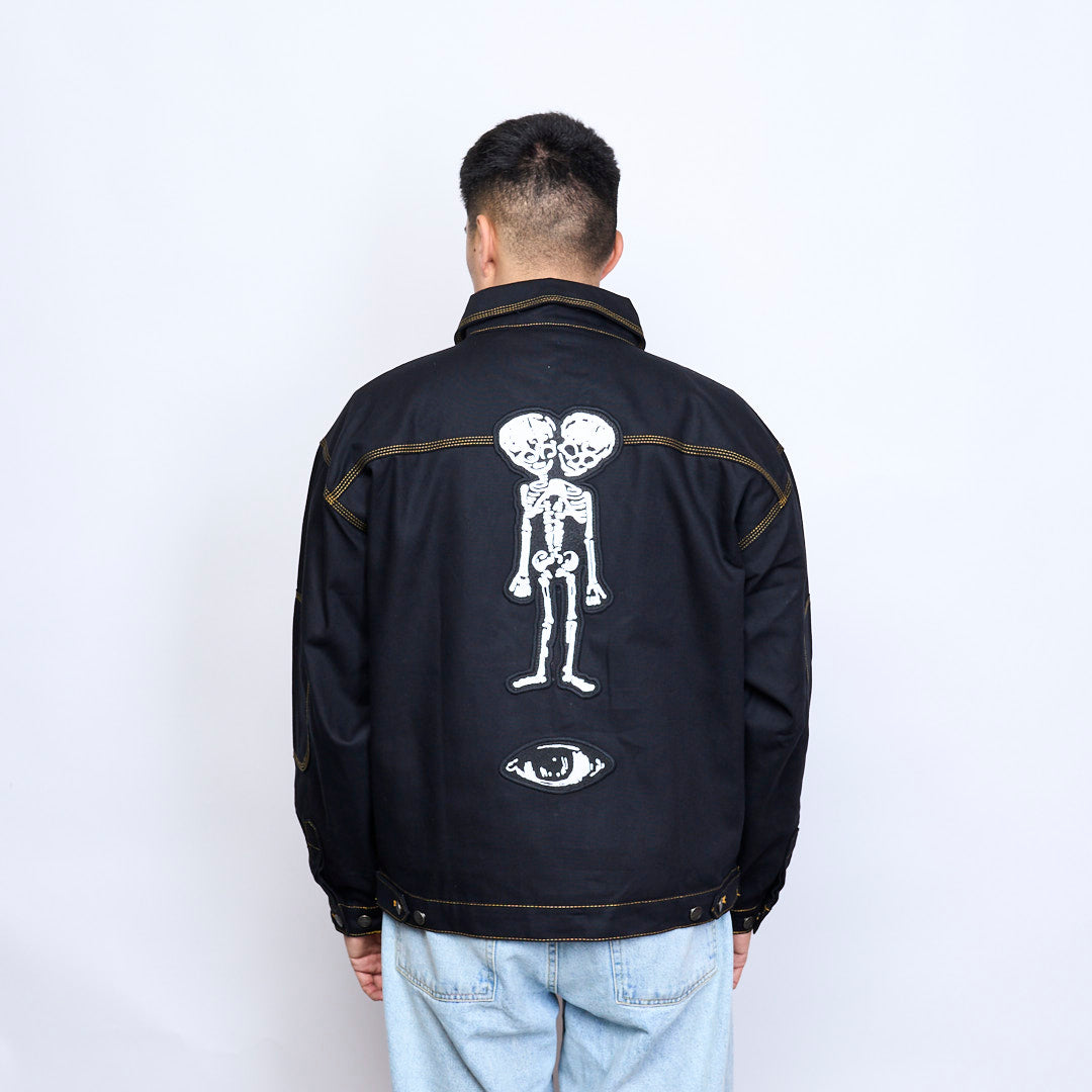 Fucking Awesome - Twin Skull Trucker Jacket (Black)