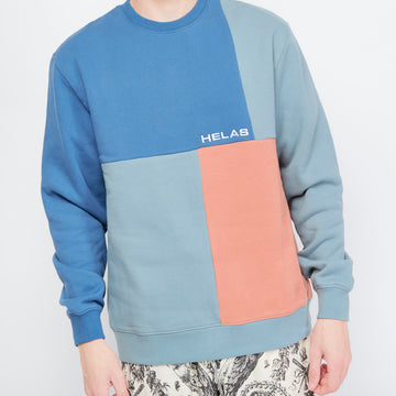 Hélas Caps Co Carre Crewneck (Blue/Multi)