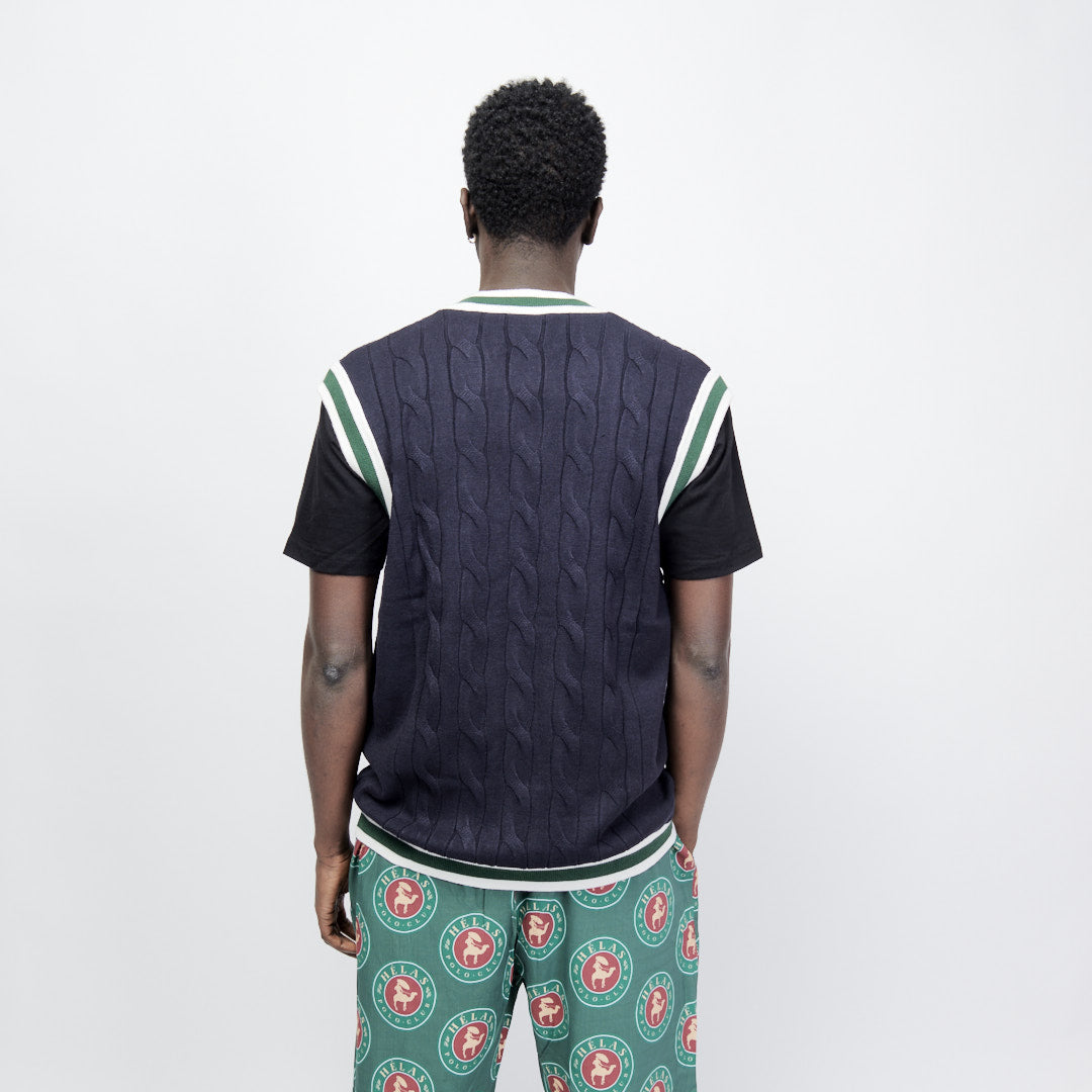 Helas Caps Co Polo Club Knitted Vest (Black)