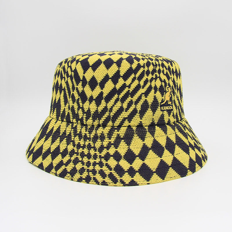 Kangol Warped Check Bucket DK Blue / Lemon Sorbet