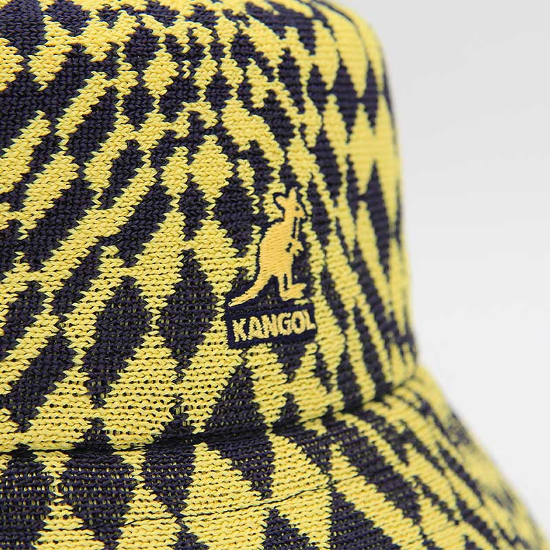 Kangol Warped Check Bucket DK Blue / Lemon Sorbet