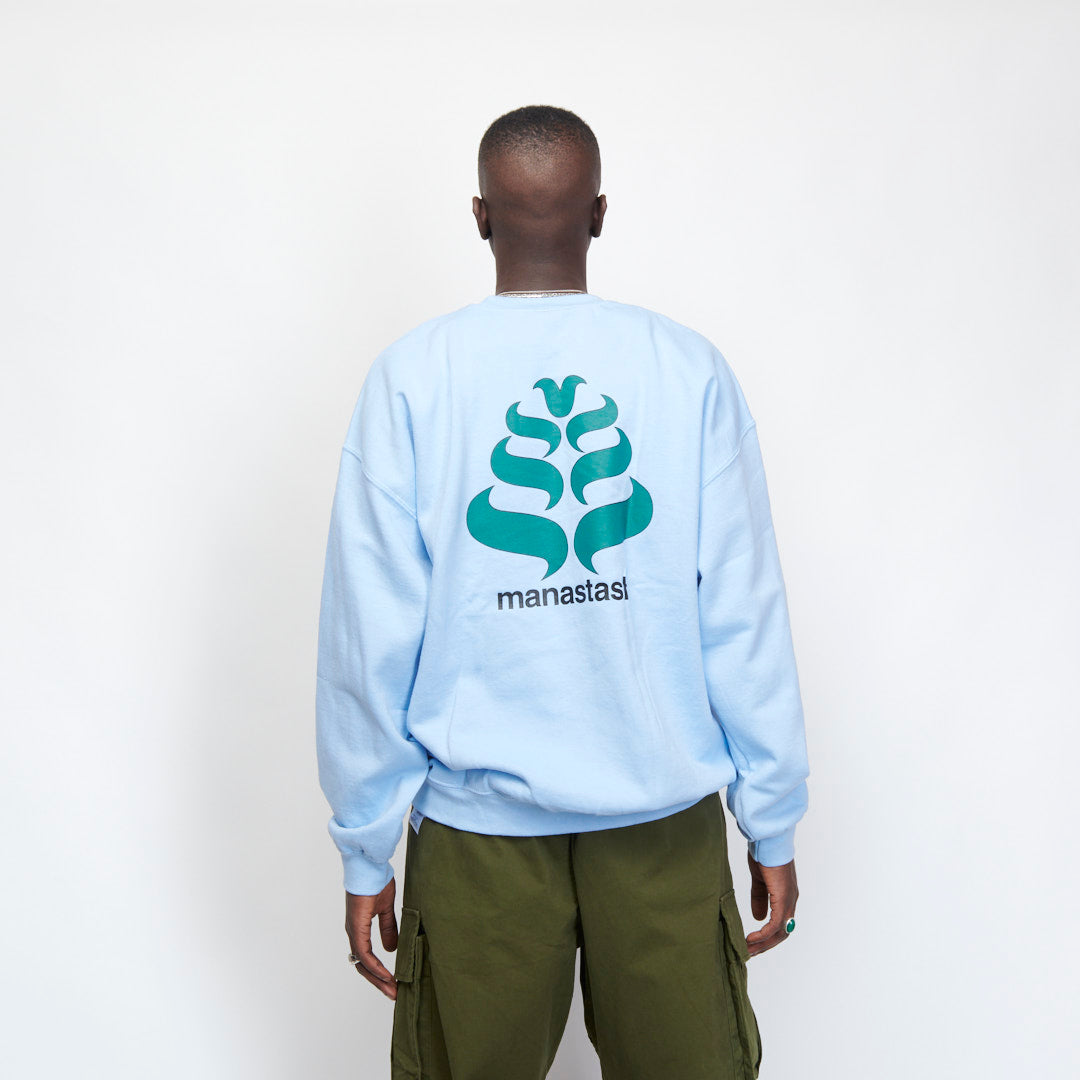 Manastash - Stack Logo Sweat Crew (Light Blue)