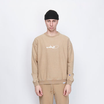 Milk x Shoof - Crewneck Sweatshirt Pigment dyed (Beige)