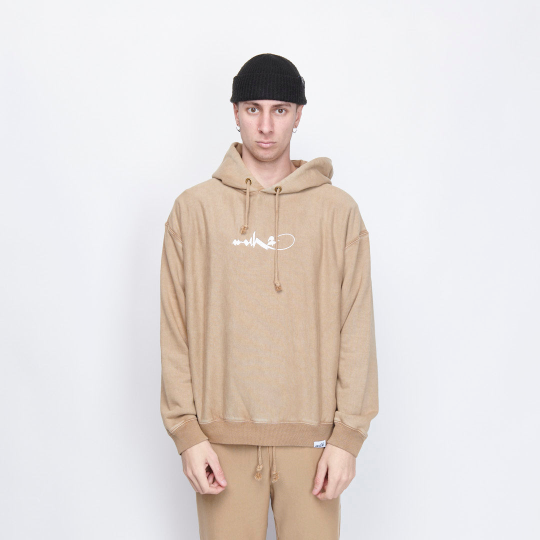 Milk x Shoof - Hooded Sweatshirt Pigment dyed (Beige)