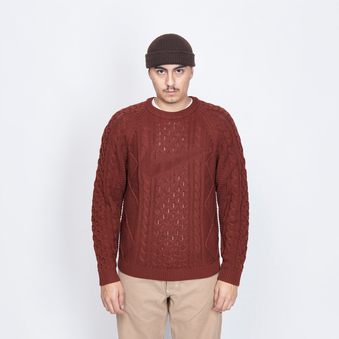 Nike Life Cable Knit Sweater (Oxen Brown)