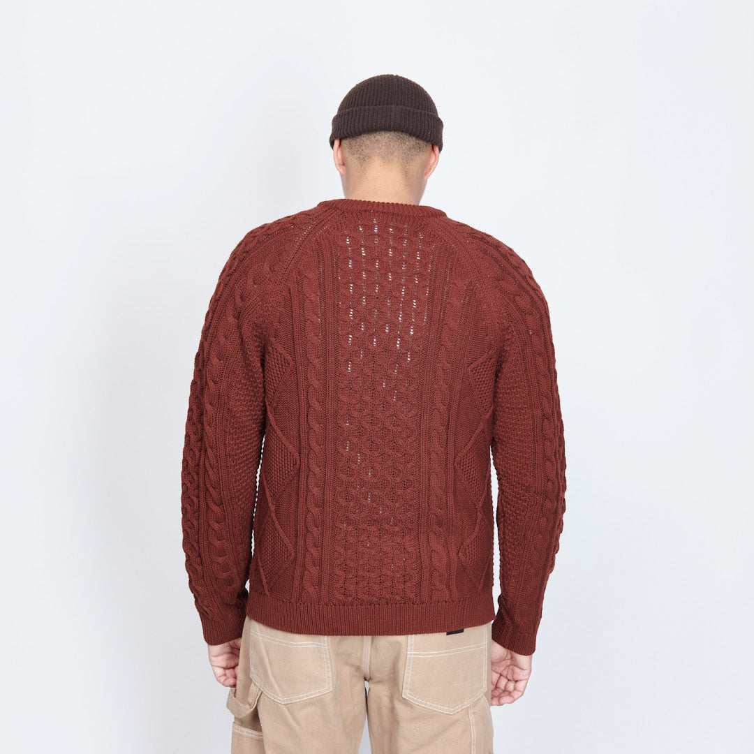 Nike - Life Cable Knit Sweater (Oxen Brown)