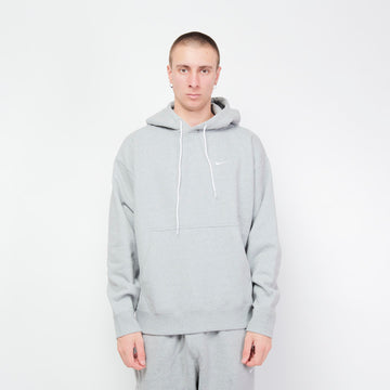 Nike - Solo Swoosh Fleece Hoodie (Dark Grey Heather/White)