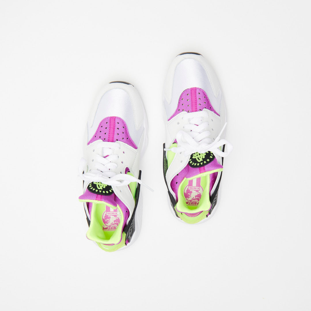 Nike W Air Huarache White/Neon Yellow-Magenta