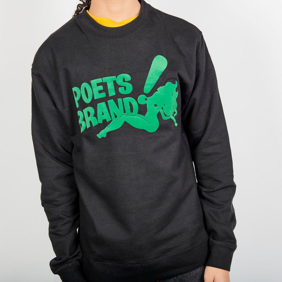 Poets Bing Crew Neck Fleece - Black