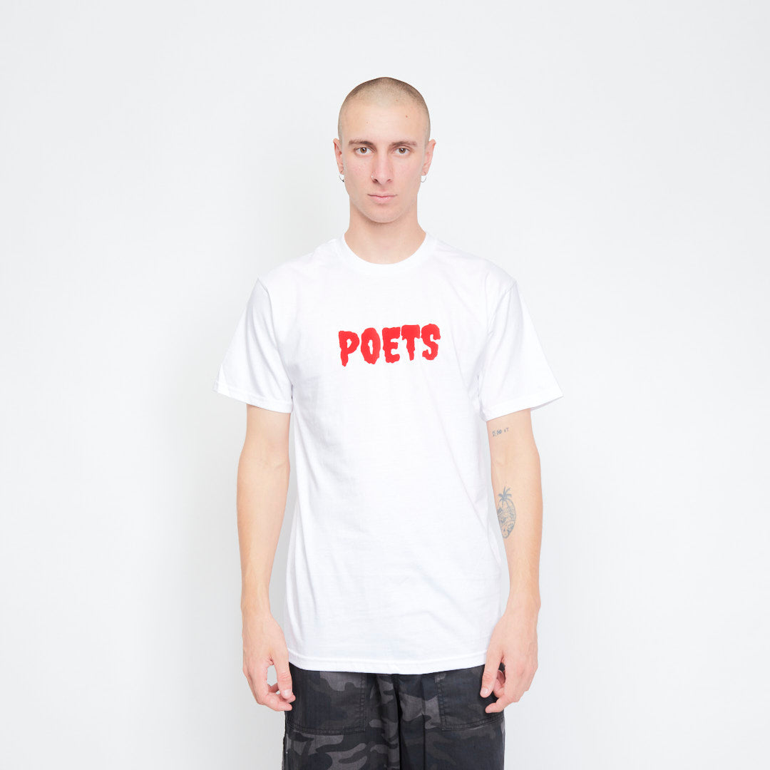 Poets - Flock 6OZ S/S T-Shirt (White)