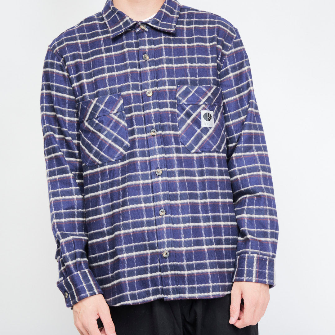 Polar Skate Co - Flannel Shirt (Rich Navy)