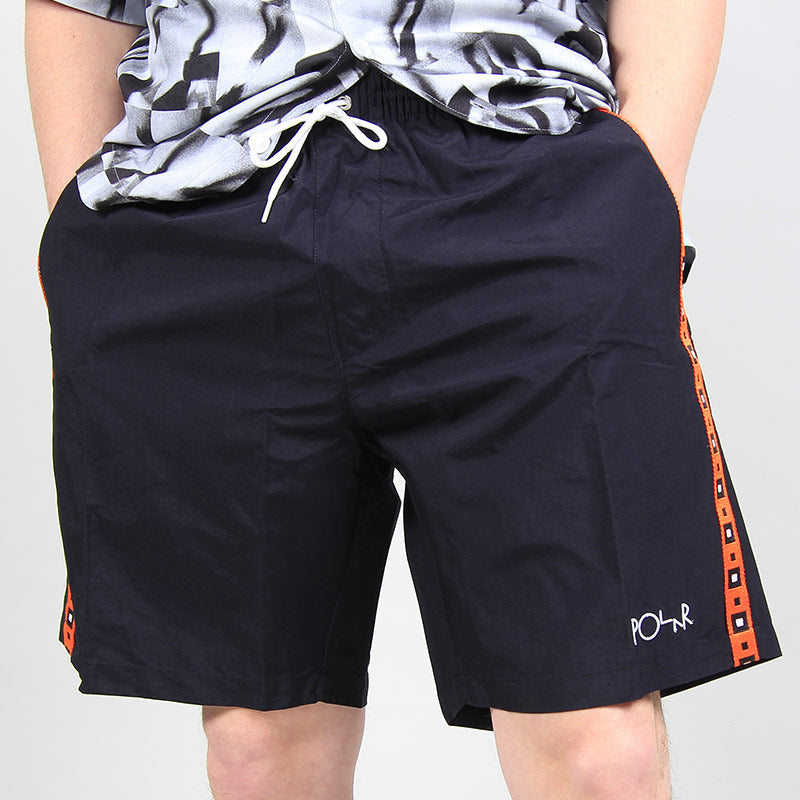 Polar Skate Co Square Stripe City Swim Shorts Black