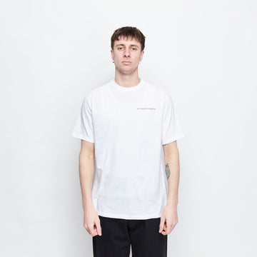 Pop Trading Company - Logo T-shirt (White/Raspberry)